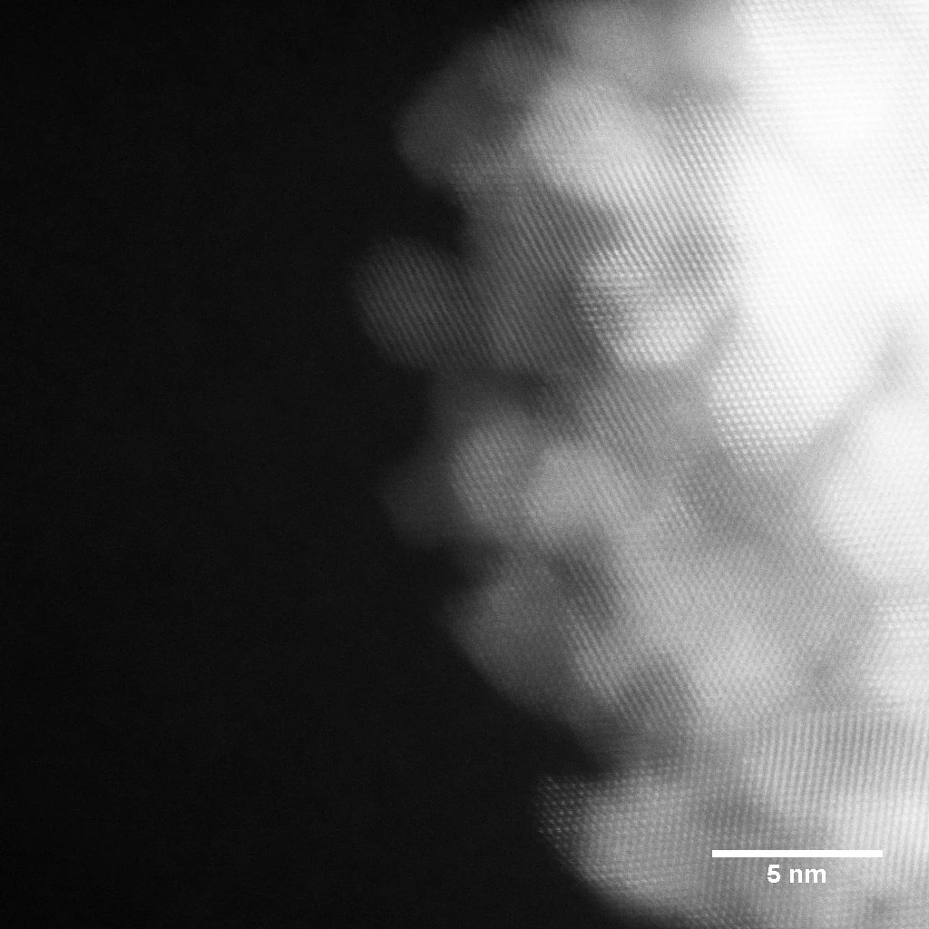 High-res TEM image of a platinum nanoparticle